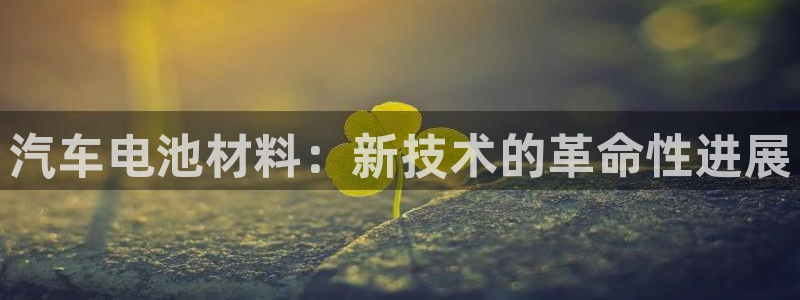 优发国际手机版官网入口：汽车电池材料：新技术的革命性进展