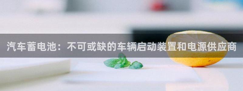 优发国际平台18岁能做吗：汽车蓄电池：不可或缺的车辆启动装置和电源供应商